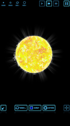 Planet simulation screenshot