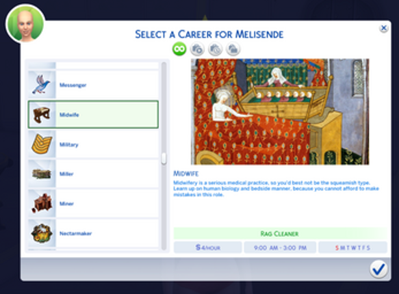 Medieval Folk Careers for the Sims 4 screenshot