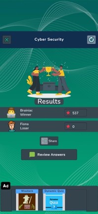 Computer Science Quiz Topics screenshot