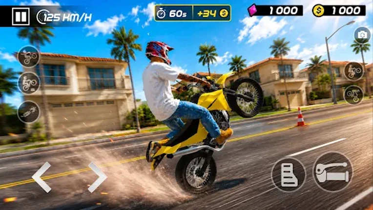 Wheelie Stunt Moto 3D Image