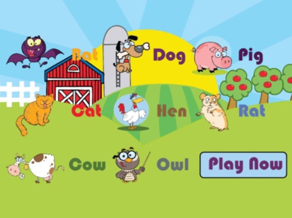 Three letters animal word game for kid screenshot
