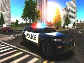 Crime City Police Car Driver Image