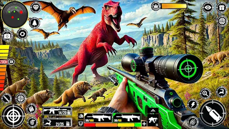 Wild Dinosaur Hunting Gun Game screenshot