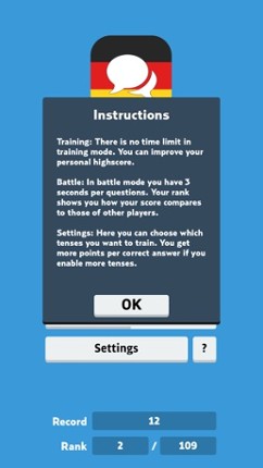German Verbs Game Image