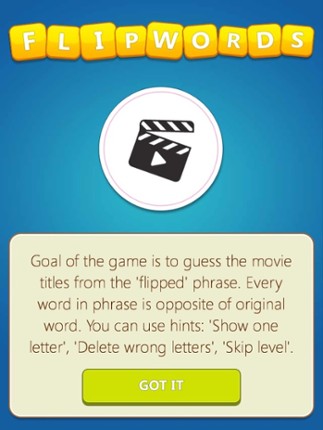 Guess the Movie. Flipwords screenshot