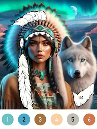 Fantasy Color By Number Game Image