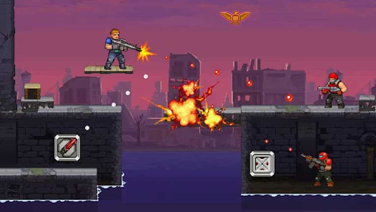 Gun Force Side-scrolling Game Image
