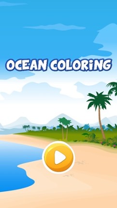 Mermaid in ocean coloring book for kids games Image