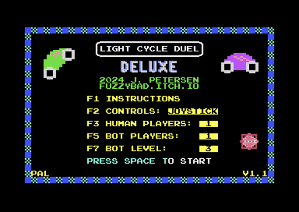 C64 Light Cycle Duel Deluxe Game Cover