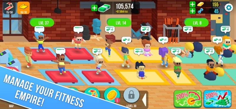 Fitness Corp.: business empire screenshot