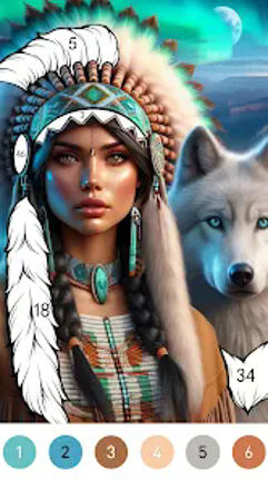 Fantasy Color By Number Game Image