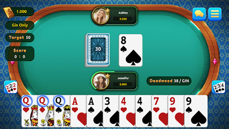 Gin Rummy Champions : Online screenshot