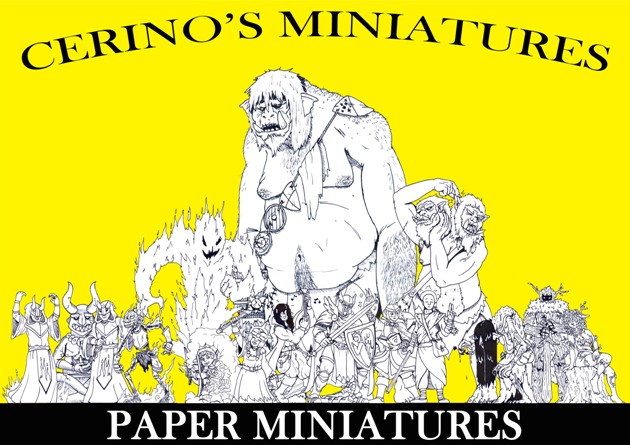 Games like 2021 Cerino's paperminitober fantasy miniatures