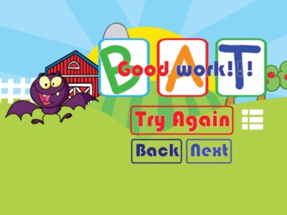 Three letters animal word game for kid Image