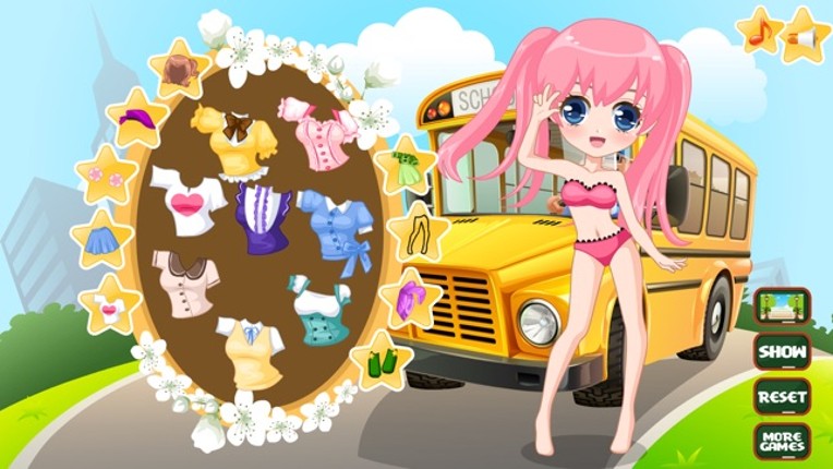 Fashion School Girl Dress Up Image