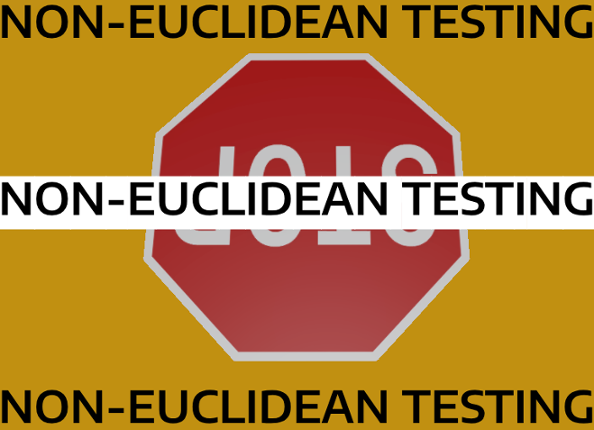 Non-Euclidean Testing Game Cover