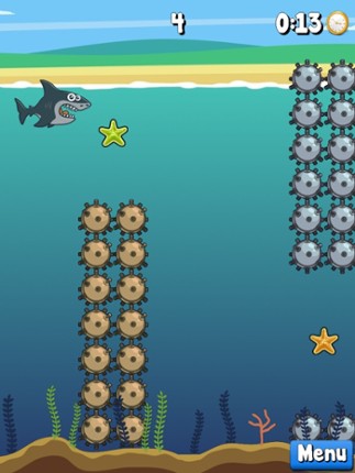 Splashy Sharky - Don’t get mines in endless road! Image