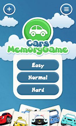 Cars memory game for kids screenshot