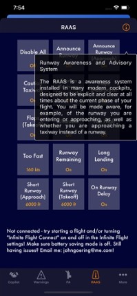 In-Flight Assistant screenshot
