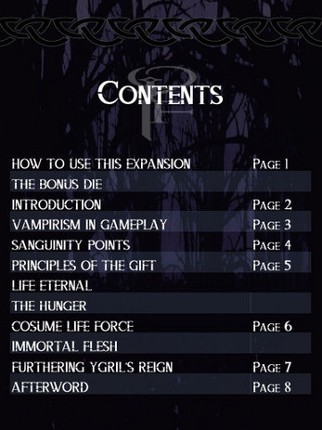 Sanguinity Descent - Vampiric Expansion for The Entombed Crown TTRPG screenshot