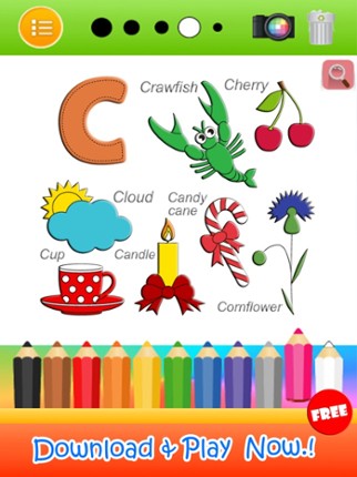 ABC Coloring Book Paint & Draw Page Games For Kids screenshot