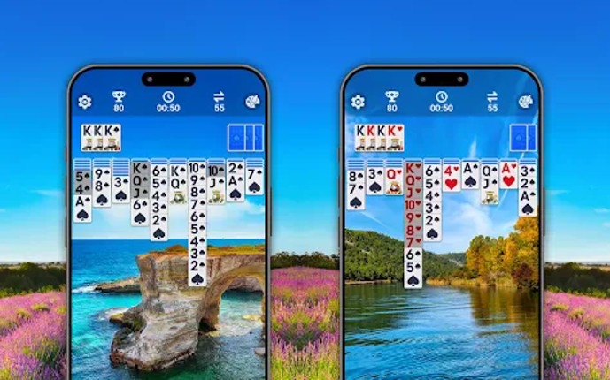 Spider Solitaire, Large Cards screenshot