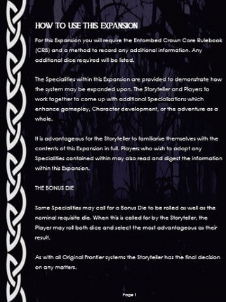Sanguinity Descent - Vampiric Expansion for The Entombed Crown TTRPG Image