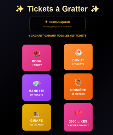 Ticket à gratter screenshot