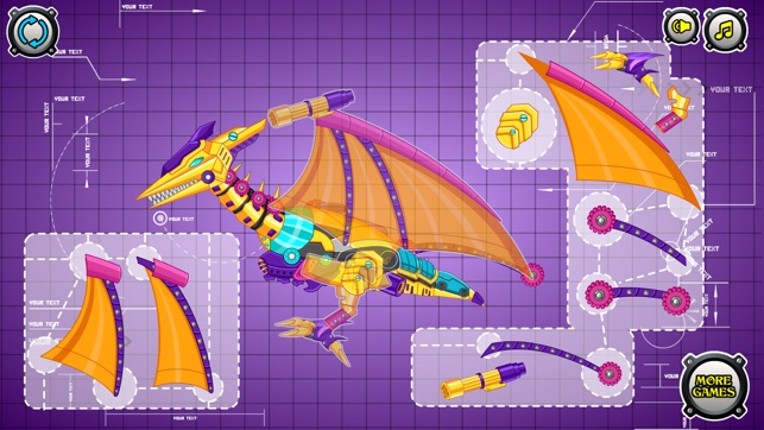 Steel Dino Toy:Mechanic Pterosaurs - 2 player game screenshot