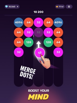 X2 Sticky Balls: 2048 Numbers screenshot