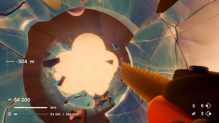 Digging A Hole In Ice With A Chainsaw screenshot