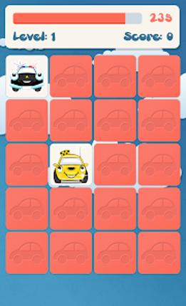 Cars memory game for kids screenshot