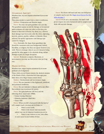 250 Best Magic Items for Bards, Sorcerers, Warlocks, and Wizards screenshot