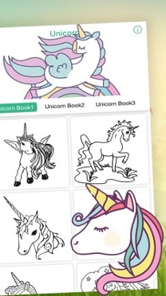 Cute Unicorn Coloring Drawing Book for Girl Image