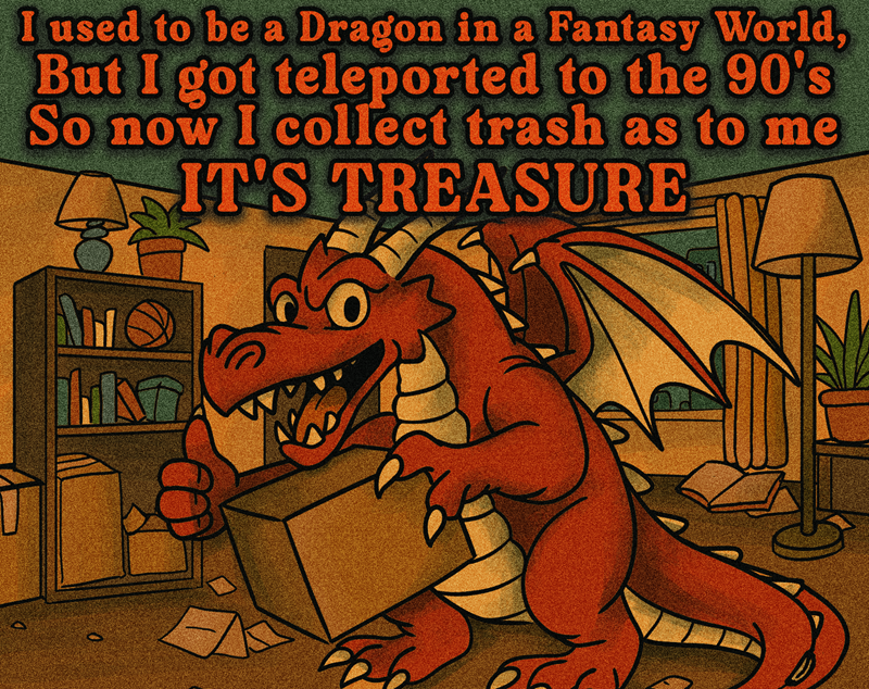 Games like I Used To Be A Dragon In A Fantasy World, But I Got Teleported To The 90's So Now I Collect Trash as To Me It's Treasure