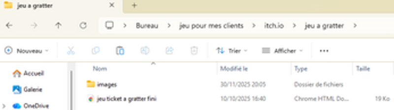 Ticket à gratter screenshot