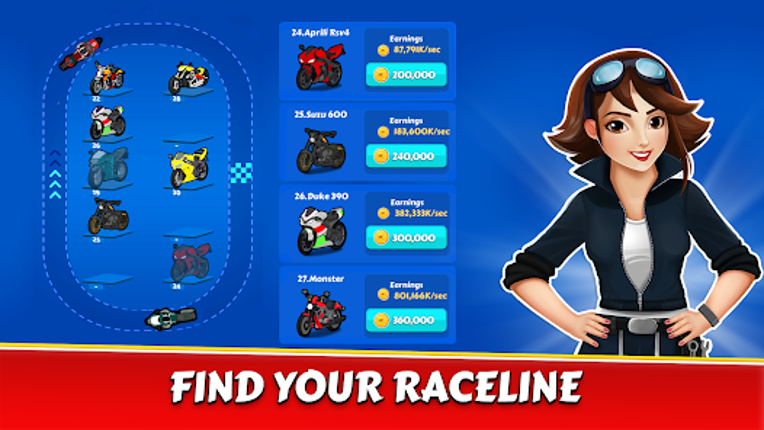 Merge Bike game Idle Tycoon screenshot