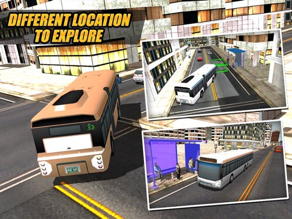 Real Modern city Bus driving simulator 3d 2016 - transport passengers through real city traffic screenshot