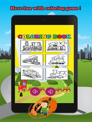 Train Friends Coloring Book for children age 1-10: Games free for Learn to use finger to drawing or coloring with each coloring pages screenshot