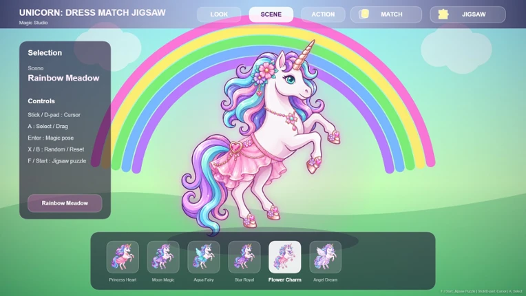 Unicorn: Dress Match Jigsaw screenshot