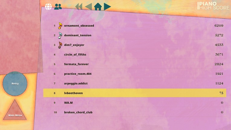 Piano High Score screenshot