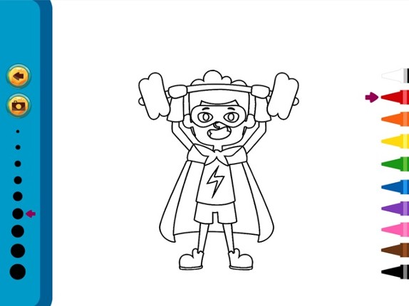 Superhero Kids Coloring Book - Painting Game screenshot