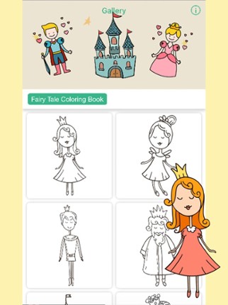 Fairy Tale Kids Toddler Coloring Book for Boy Girl Image