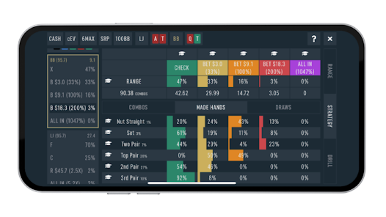 DTO CASH - GTO Poker Trainer screenshot