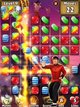 Kung Fu Candy Quest - Help Master Panda battle kungfu fighting warriors screenshot