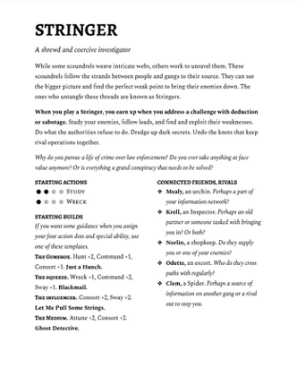 The Stringer - A Blades in the Dark Playbook Image