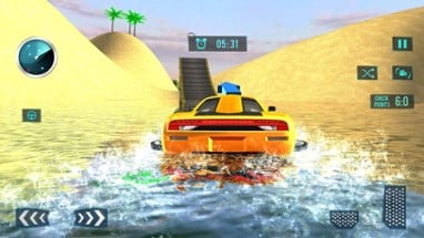 Water Surfing – Car Driving and Beach Surfing 3D Image