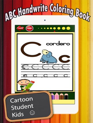 Coloring Book: ABC Spanish page game for kids screenshot