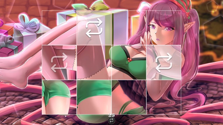 Elves Christmas Hentai Puzzle screenshot