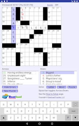 Daily Crosswords screenshot